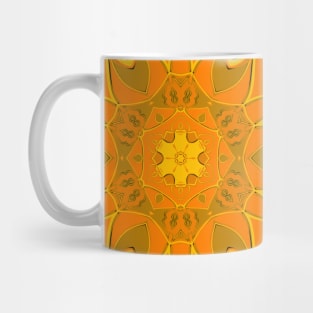 Cartoon Mandala Flower Yellow Mug